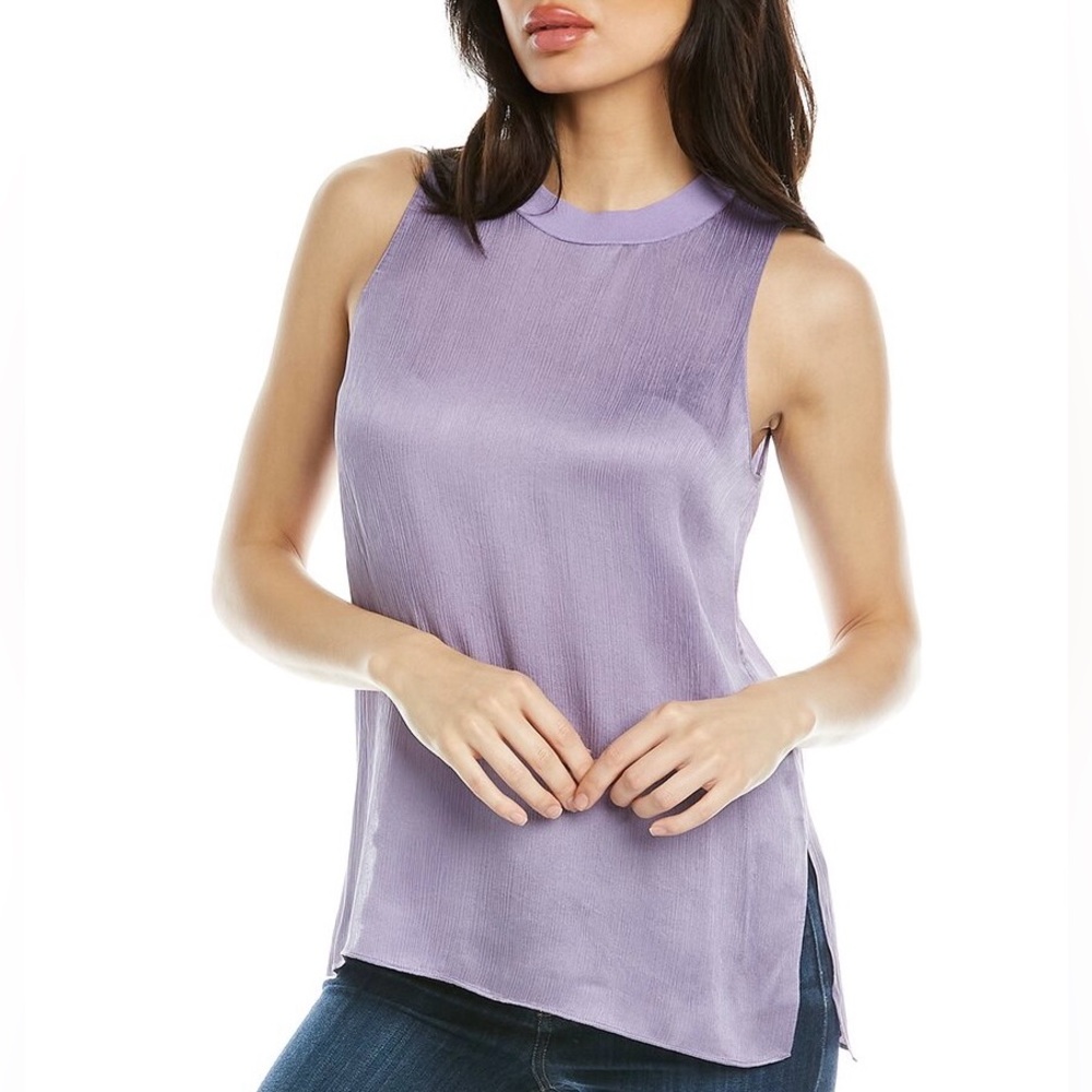 Vince NWT Silk Crinkle Tank Top